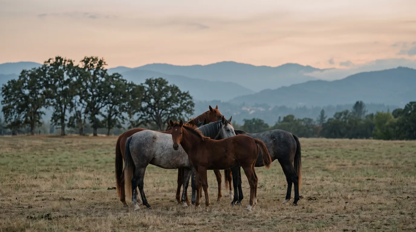 Chevaux en liberté, Vercors Equi'pieds, Drôme